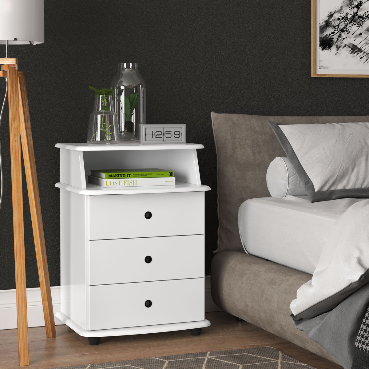 MESA DE CABECEIRA LUXO - EJ MOVEIS