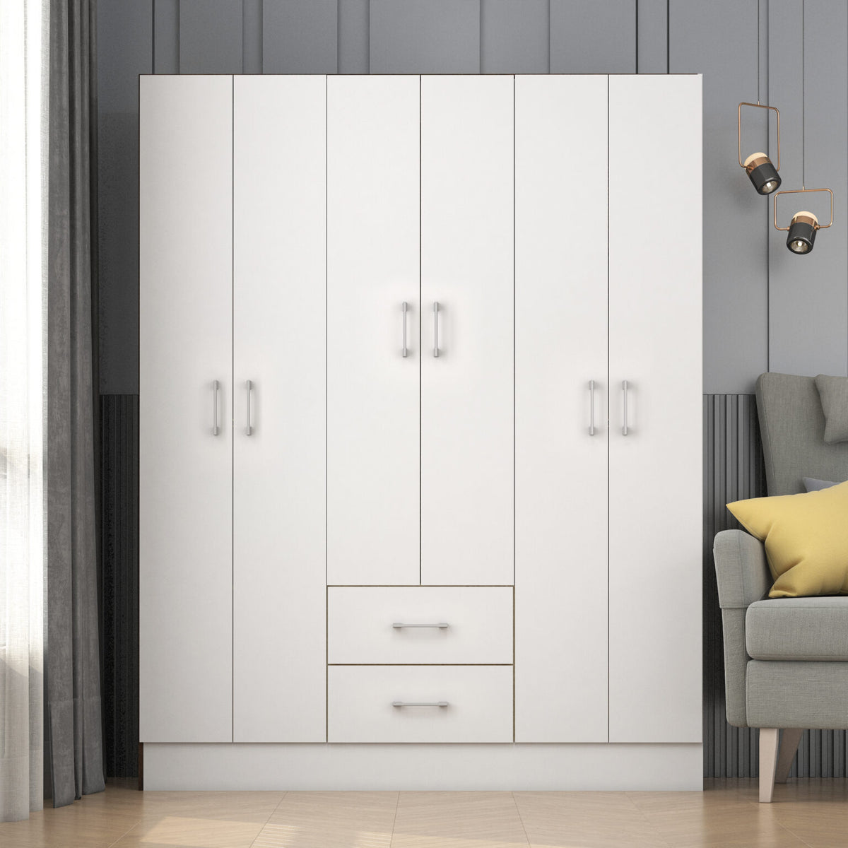 GUARDA-ROUPA 6 PORTAS JAMAICA 6002 1,34 – FELLICCI
