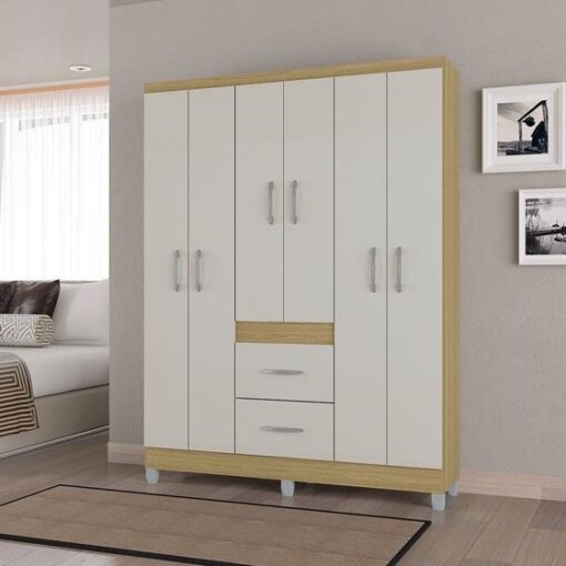 GUARDA - ROUPA 6 PORTAS MILÃO 1,35  – POQUEMA