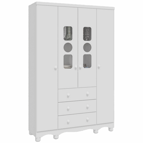 GUARDA-ROUPA 4 PORTAS TEDY  – PEROBA MÓVEIS