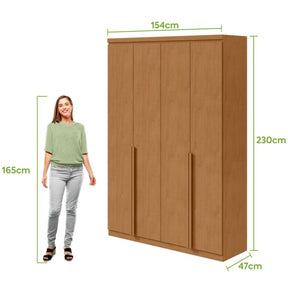 GUARDA-ROUPA 4 PORTAS ALONZO 1,54 M