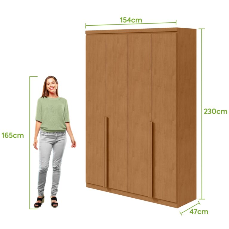 GUARDA-ROUPA 4 PORTAS ALONZO 1,54 M